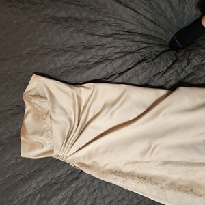 Elegant Cream Strapless Dress